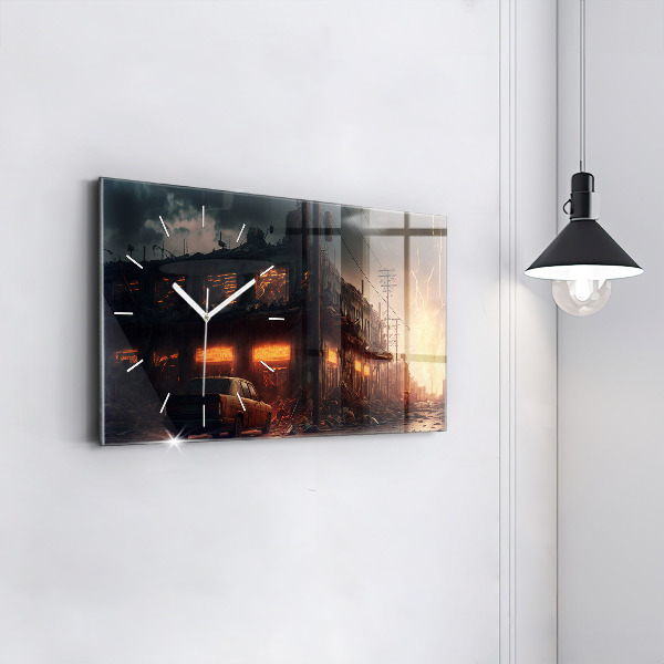 Vízszintes üvegóra Apokaliptikus épület