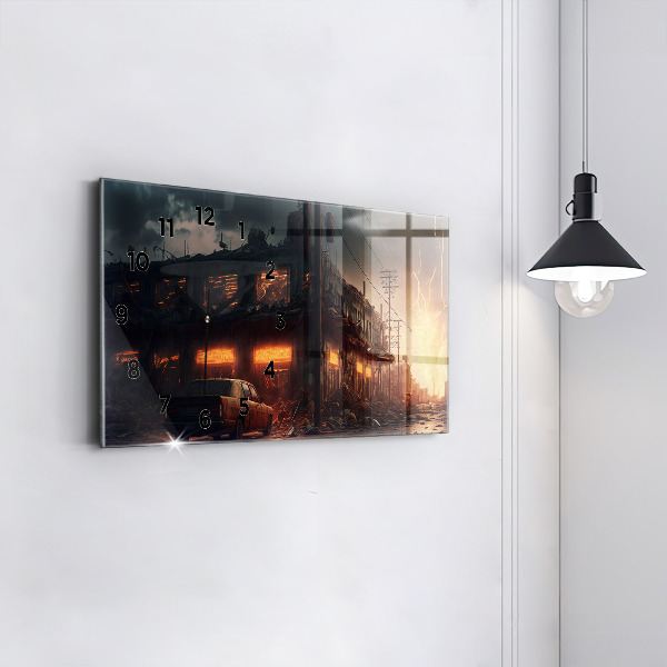 Vízszintes üvegóra Apokaliptikus épület