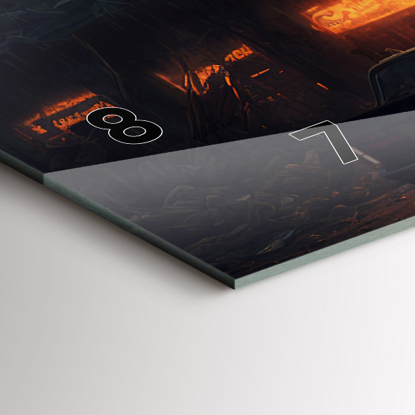 Vízszintes üvegóra Apokaliptikus épület