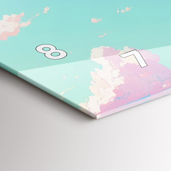 Vízszintes üvegóra Az ég pasztell színe