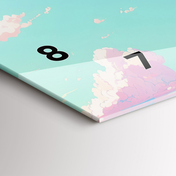 Vízszintes üvegóra Az ég pasztell színe