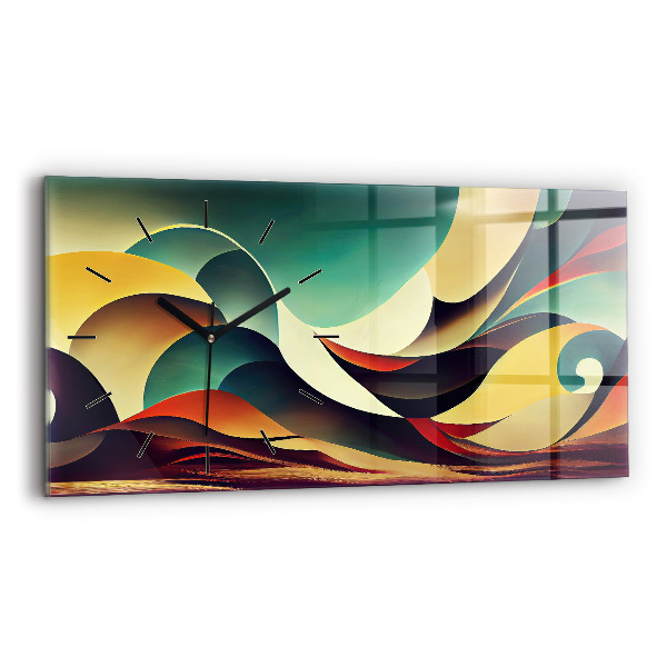 Vízszintes üvegóra Absztrakt vonalak háttér