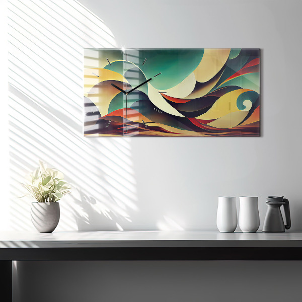 Vízszintes üvegóra Absztrakt vonalak háttér