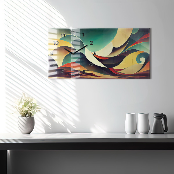 Vízszintes üvegóra Absztrakt vonalak háttér