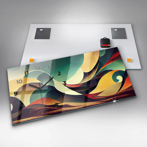 Vízszintes üvegóra Absztrakt vonalak háttér