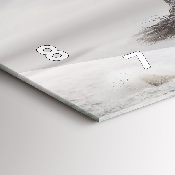 Vízszintes üvegóra Vágtázó fehér ló