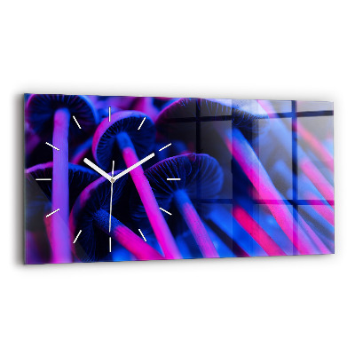 Vízszintes üvegóra Mágikus gombák színes