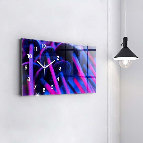 Vízszintes üvegóra Mágikus gombák színes