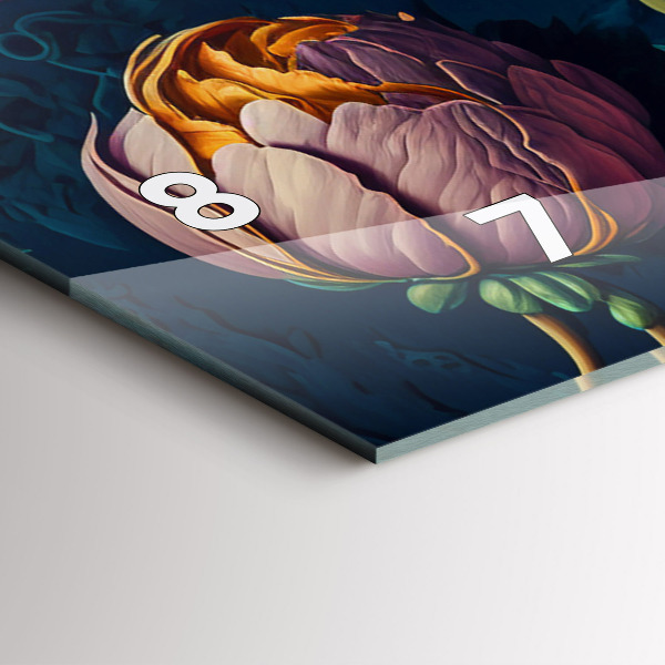 Vízszintes üvegóra Vintage virágcsokor