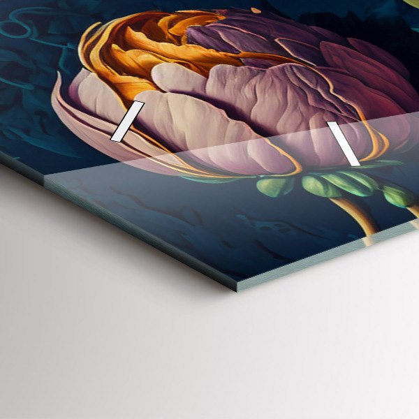 Vízszintes üvegóra Vintage virágcsokor