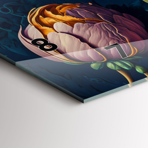 Vízszintes üvegóra Vintage virágcsokor