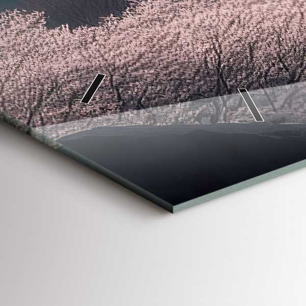 Vízszintes üvegóra Ázsiai torony cseresznyevirágok