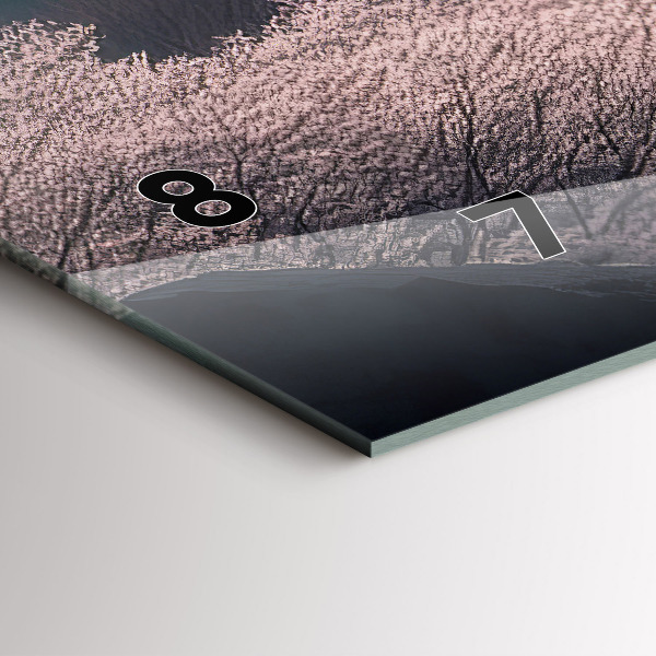 Vízszintes üvegóra Ázsiai torony cseresznyevirágok