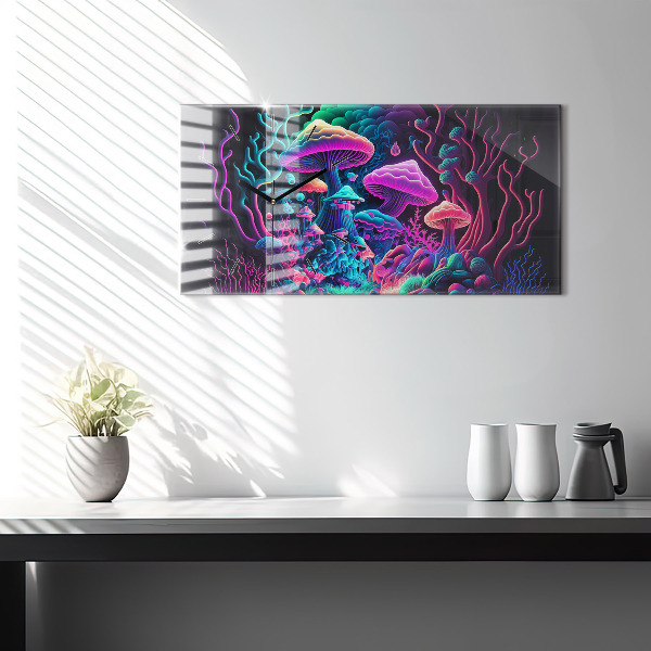 Vízszintes üvegóra Neon gombák