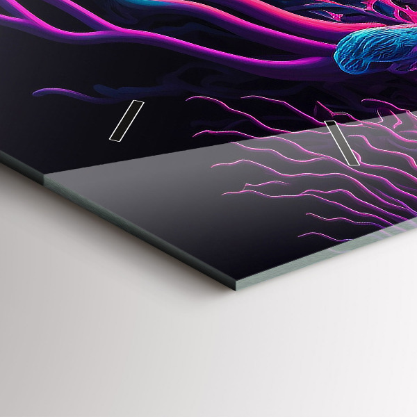 Vízszintes üvegóra Neon gombák