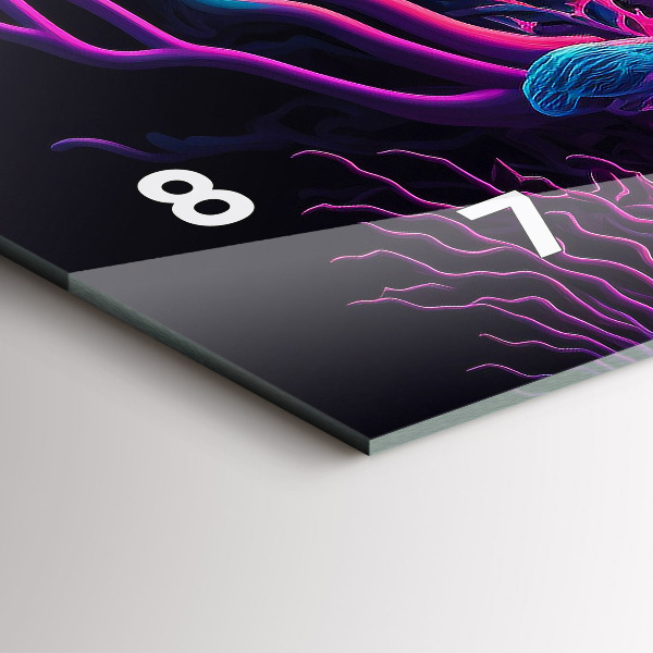 Vízszintes üvegóra Neon gombák