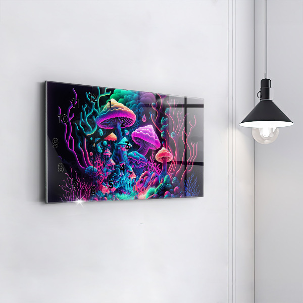 Vízszintes üvegóra Neon gombák