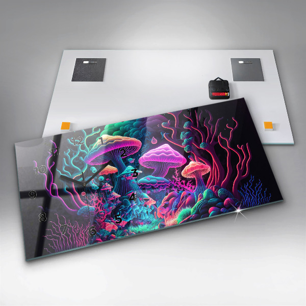 Vízszintes üvegóra Neon gombák