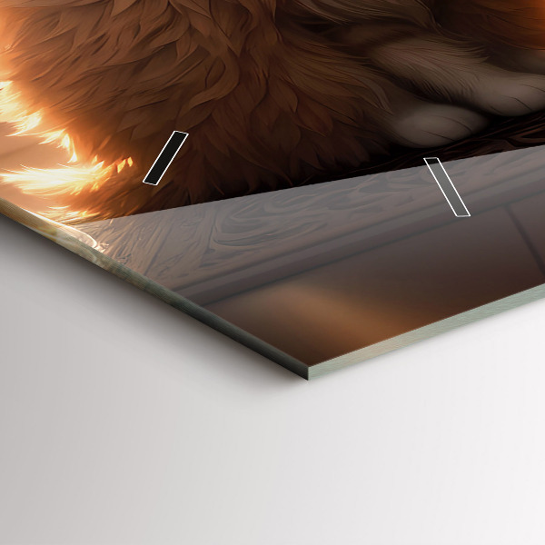 Vízszintes üvegóra Négy cica a napon