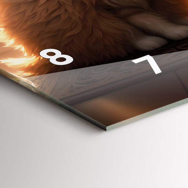 Vízszintes üvegóra Négy cica a napon