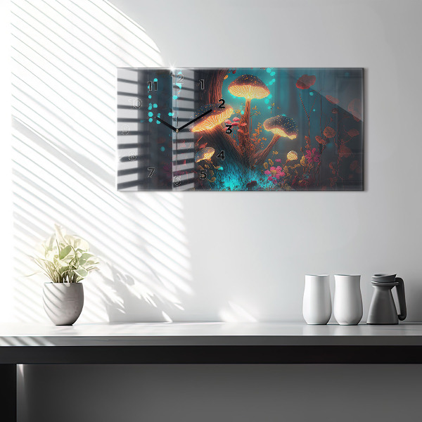 Vízszintes üvegóra Erdő és varázsgomba