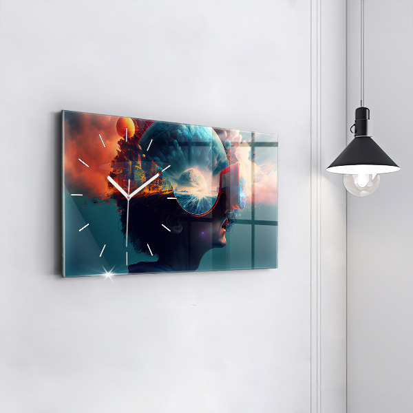 Vízszintes üvegóra Futurisztikus virtuális világ