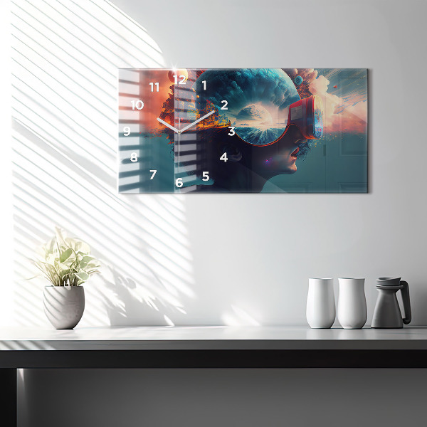 Vízszintes üvegóra Futurisztikus virtuális világ