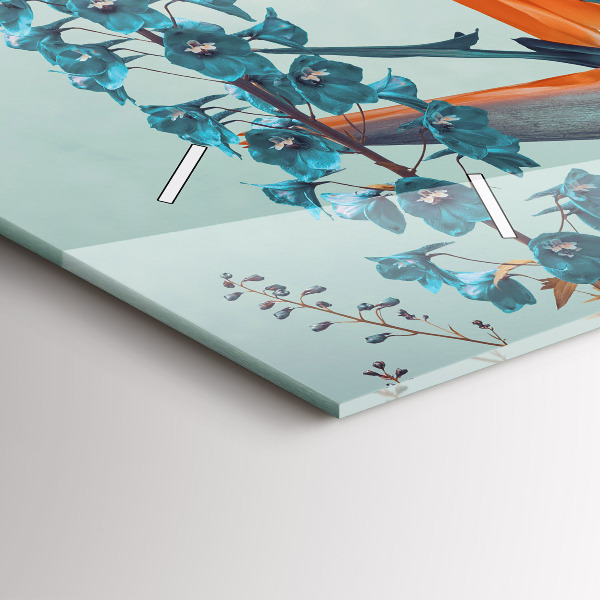 Vízszintes üvegóra Nő virággal