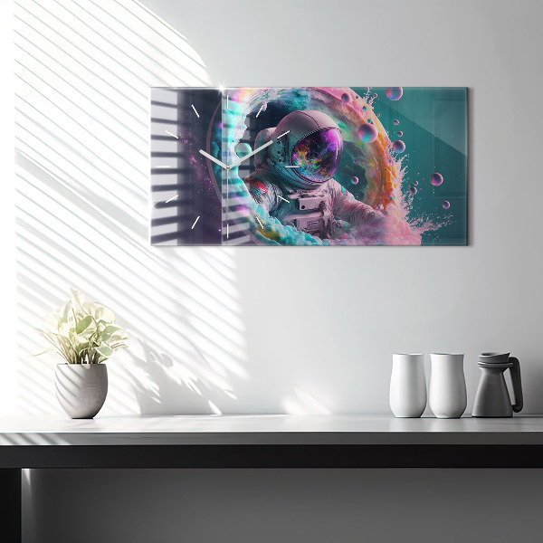 Vízszintes üvegóra Űrhajós színes felhők