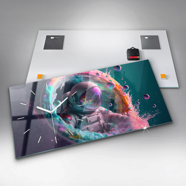 Vízszintes üvegóra Űrhajós színes felhők