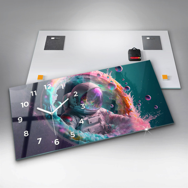 Vízszintes üvegóra Űrhajós színes felhők