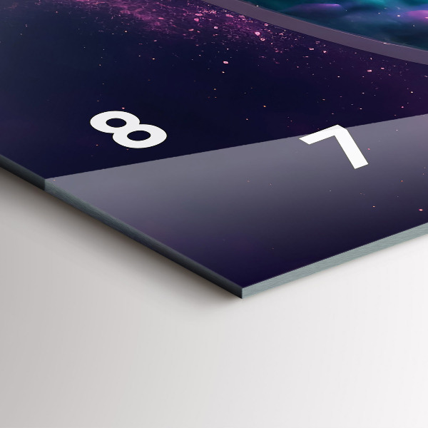 Vízszintes üvegóra Űrhajós színes felhők