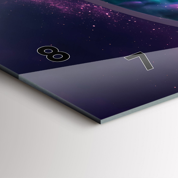 Vízszintes üvegóra Űrhajós színes felhők