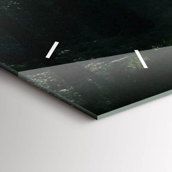 Vízszintes üvegóra Erdei út és a napfény csíkjai