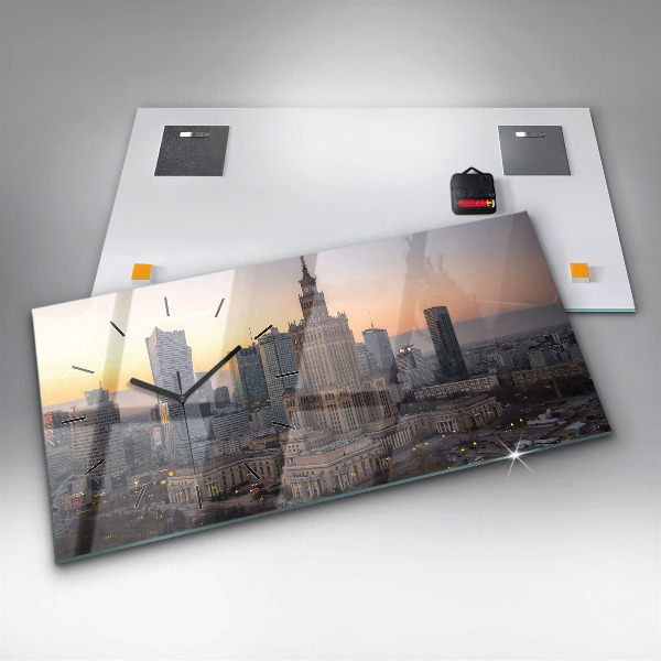 Vízszintes üvegóra Varsói panoráma