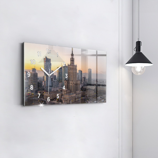 Vízszintes üvegóra Varsói panoráma