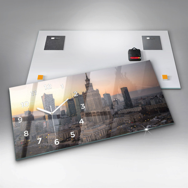 Vízszintes üvegóra Varsói panoráma