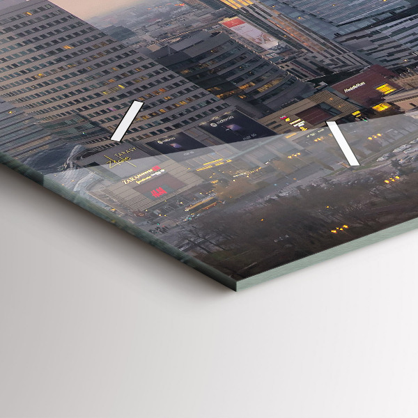 Vízszintes üvegóra Varsói panoráma