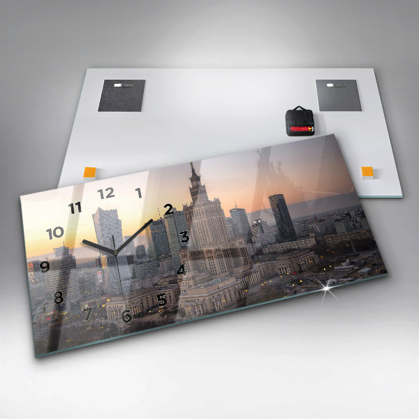 Vízszintes üvegóra Varsói panoráma