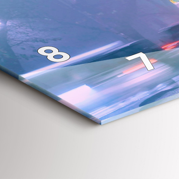 Vízszintes üvegóra Varsó a ködben