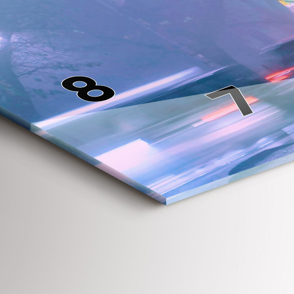 Vízszintes üvegóra Varsó a ködben