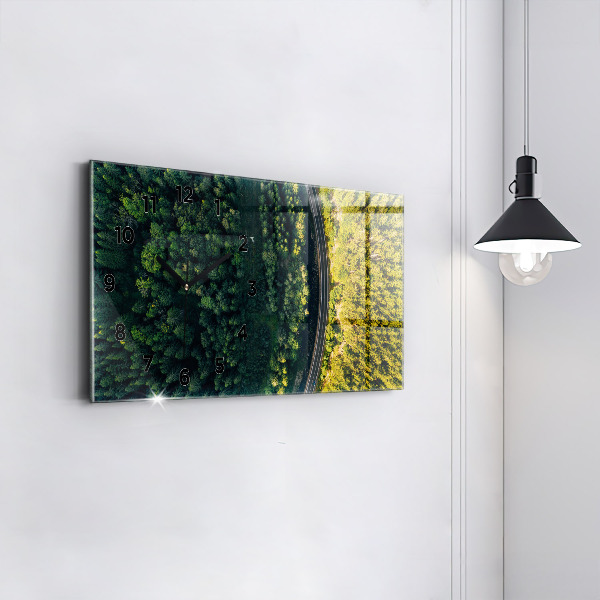 Vízszintes üvegóra Erdő madártávlatból