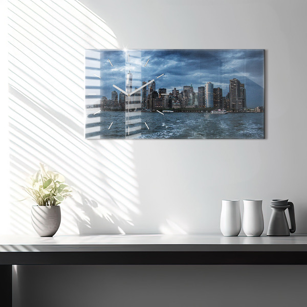 Vízszintes üvegóra New York City Panoráma