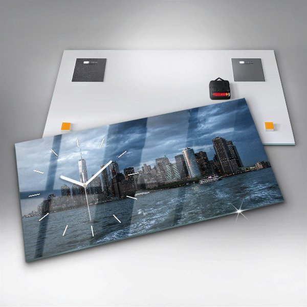 Vízszintes üvegóra New York City Panoráma