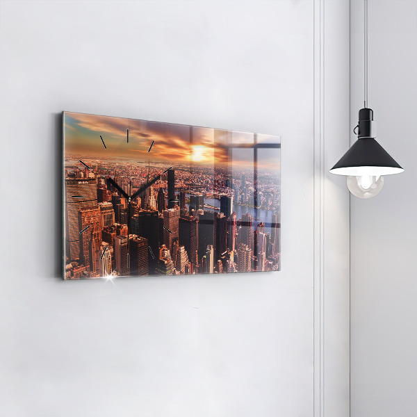 Vízszintes üvegóra Panoráma a város nyugati felére