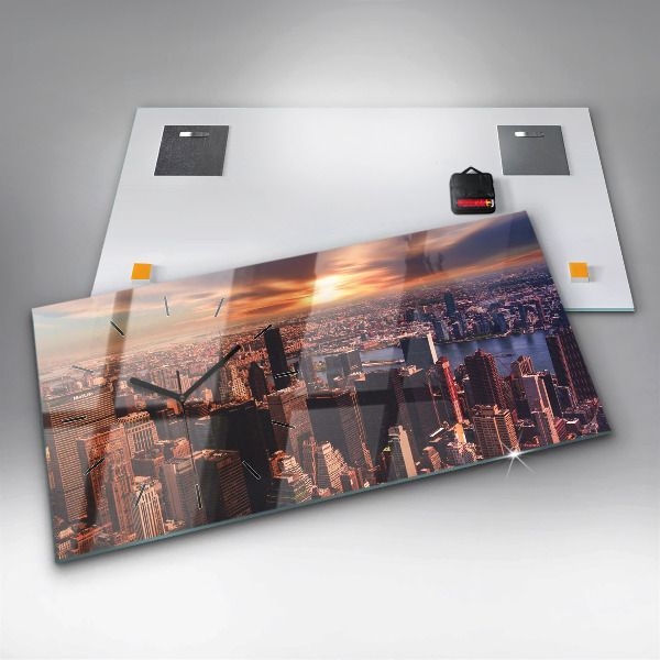 Vízszintes üvegóra Panoráma a város nyugati felére