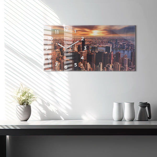 Vízszintes üvegóra Panoráma a város nyugati felére