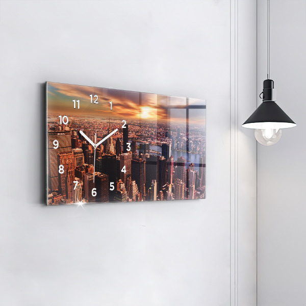 Vízszintes üvegóra Panoráma a város nyugati felére