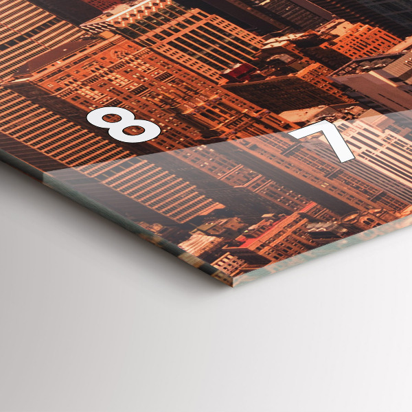 Vízszintes üvegóra Panoráma a város nyugati felére