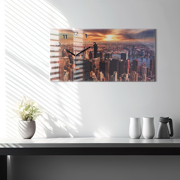 Vízszintes üvegóra Panoráma a város nyugati felére